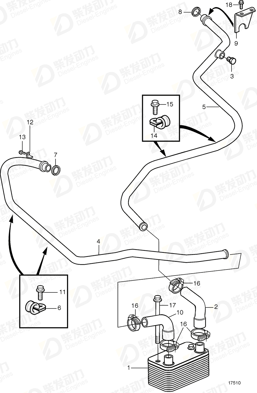 volvo penta Plug 949246 Drawing